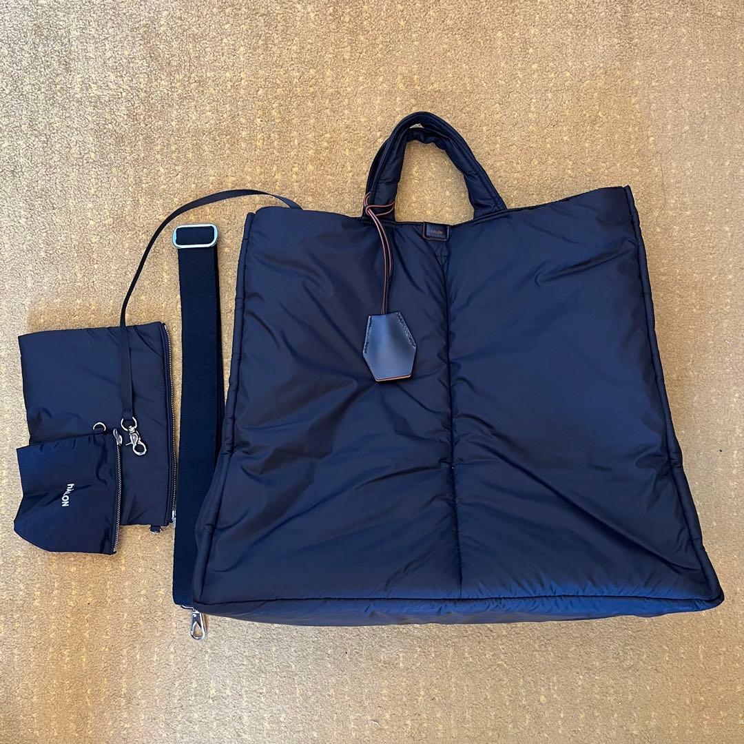 【美品】hALON パディング ビッグトートバッグ（アローズ、ナイロンバック）