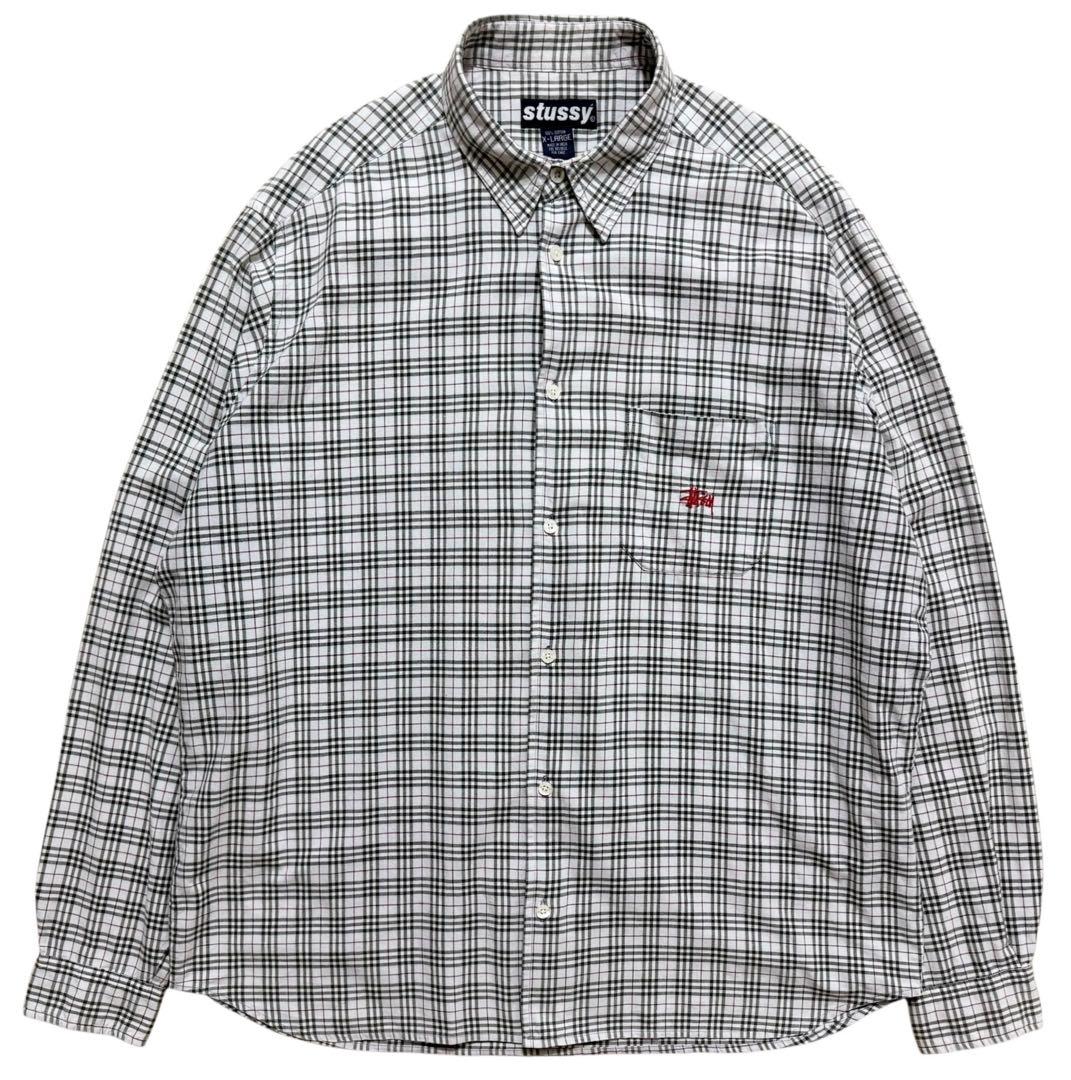 ケ*ー様 希少 レア ステューシー 90s ヴィンテージ チェック柄 長袖シャツ