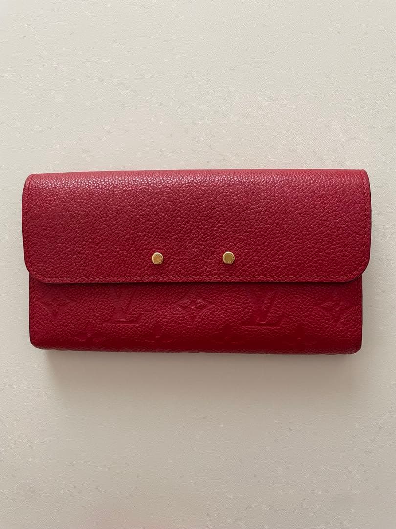 Louis Vuitton 二つ折り財布 レッド