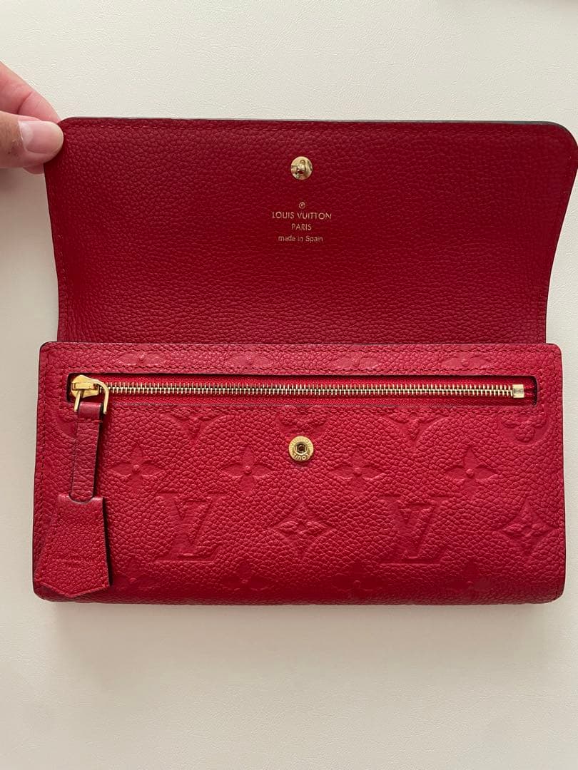 Louis Vuitton 二つ折り財布 レッド