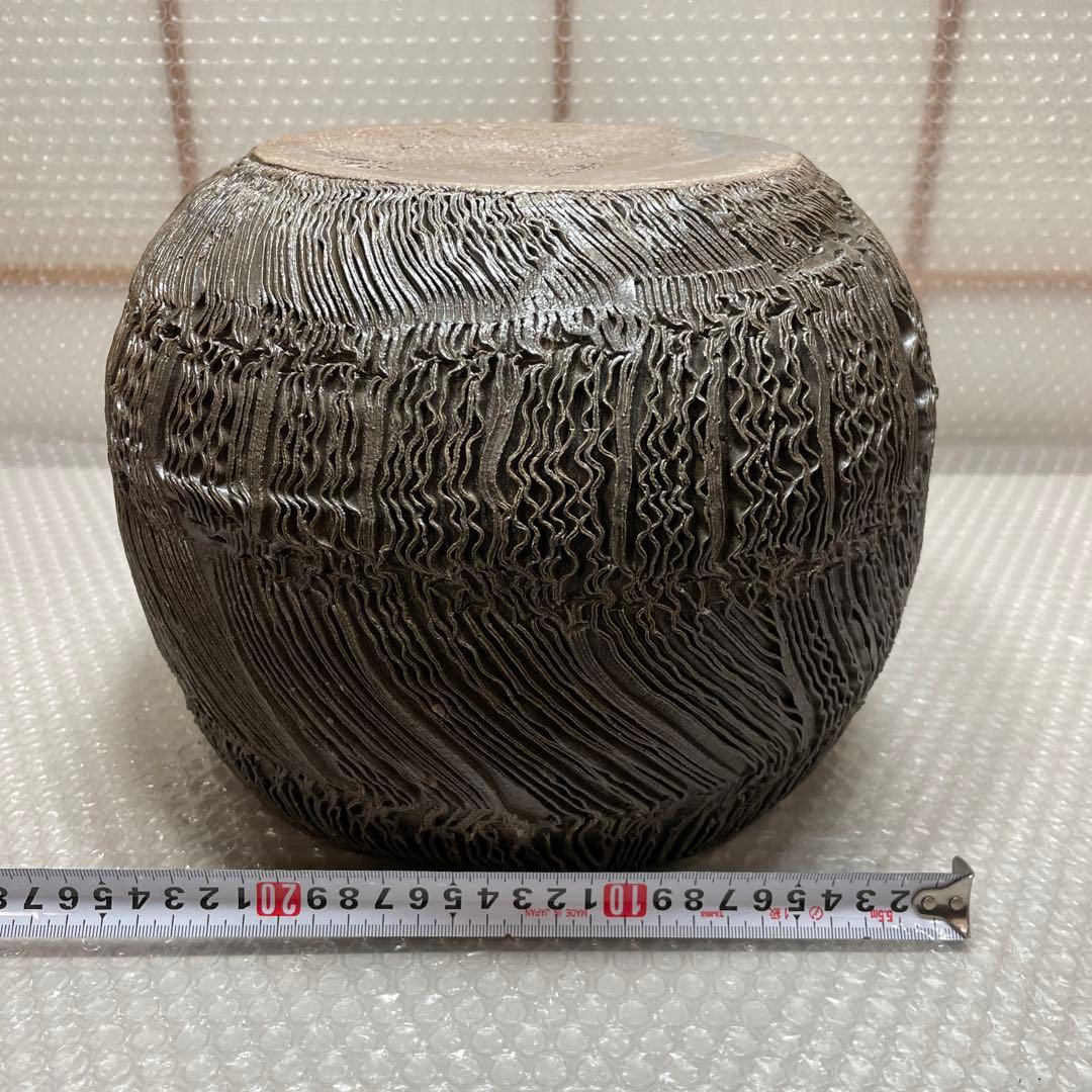 信楽焼 大型 花瓶 花生