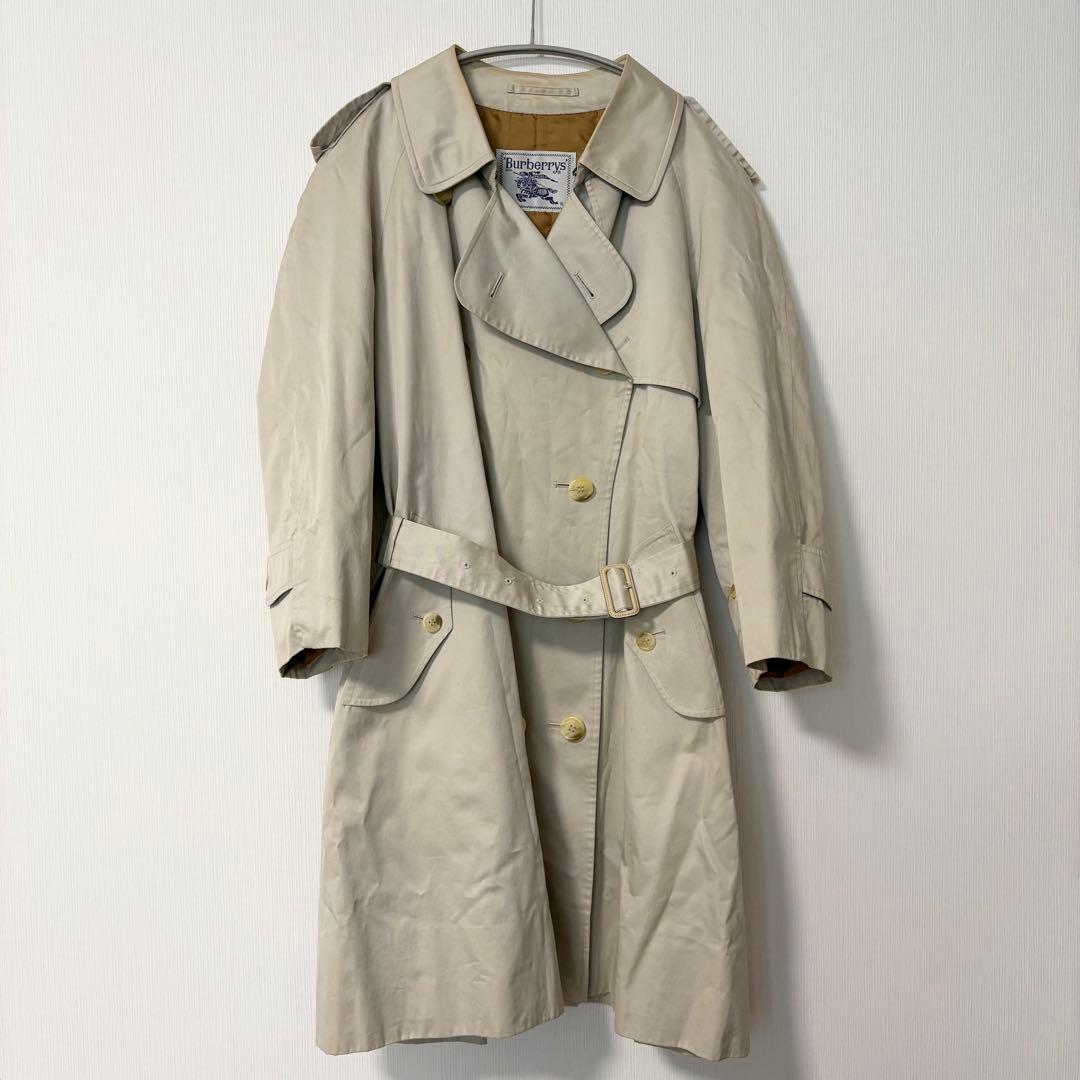 バーバリー　トレンチコート 9 M ダブル ベルト ベージュ Burberrys