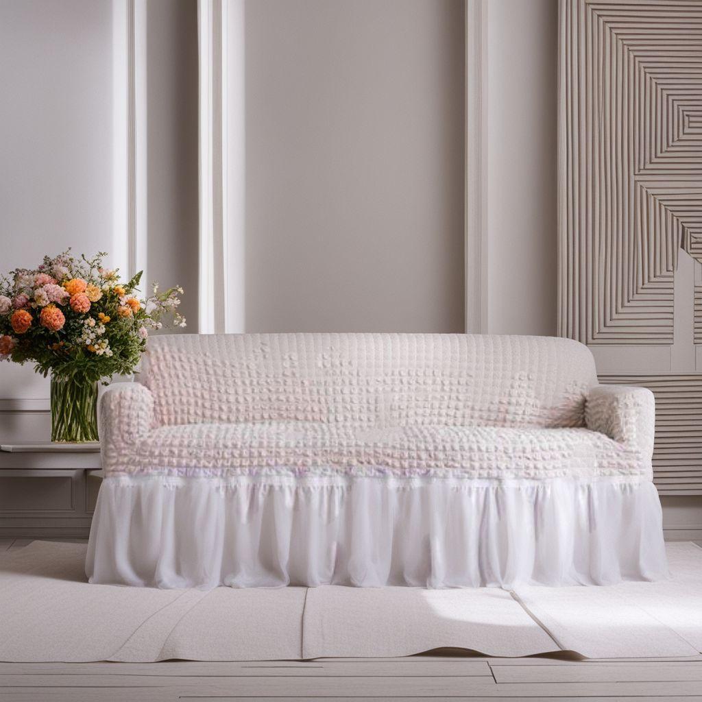 ソファーカバー 13人掛け 北欧風 肘付き マルチカバー フリル