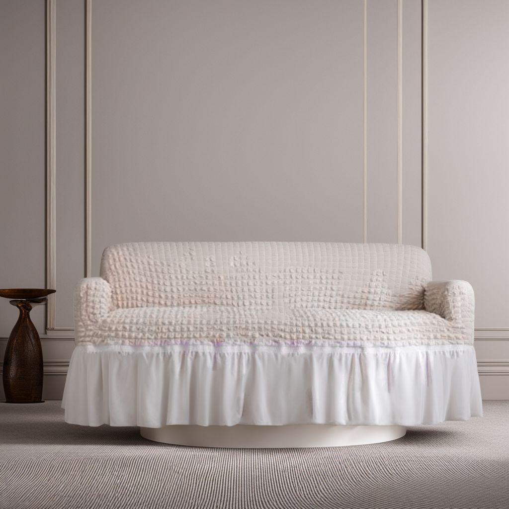 ソファーカバー 13人掛け 北欧風 肘付き マルチカバー フリル