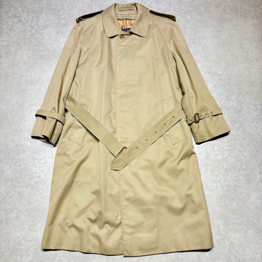希少 美品 バーバリー シングル トレンチコート ライナー ベルト ベージュ