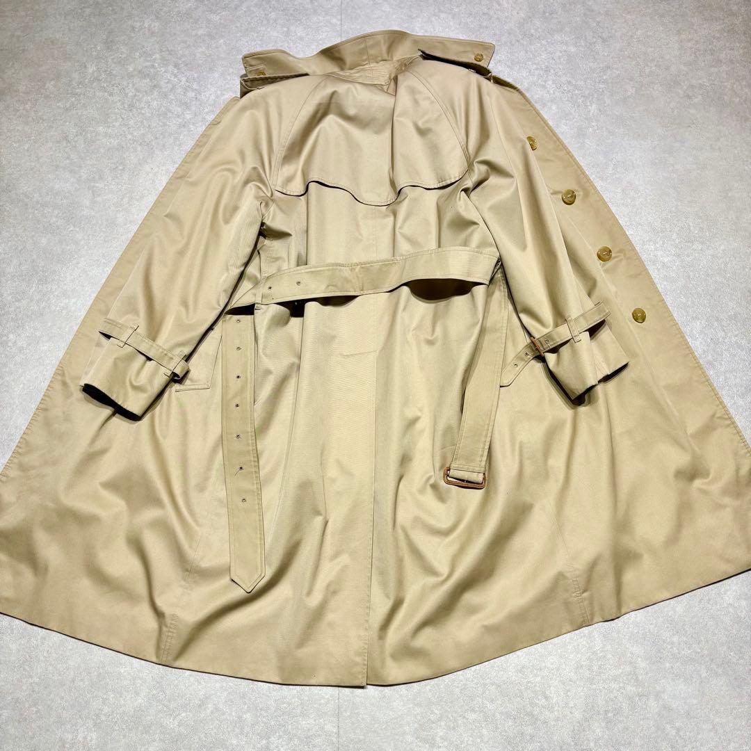 希少 美品 バーバリー シングル トレンチコート ライナー ベルト ベージュ