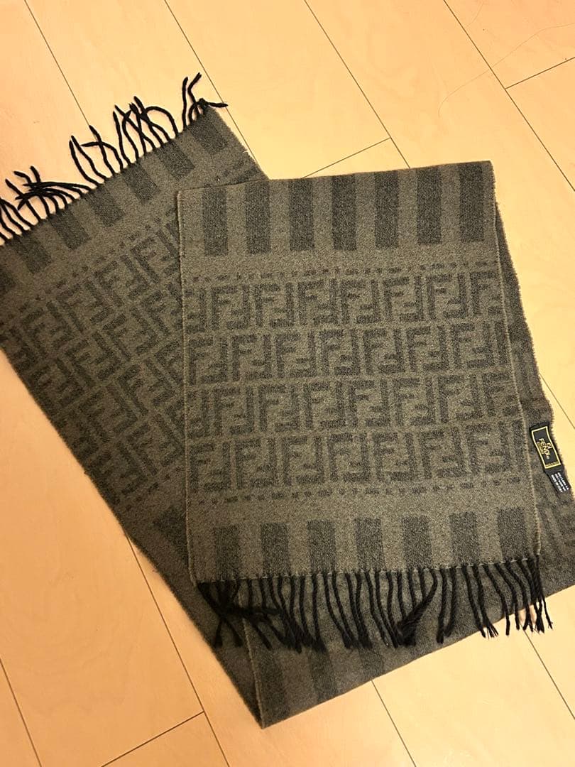 FENDI ウール　ズッカ柄　マフラー
