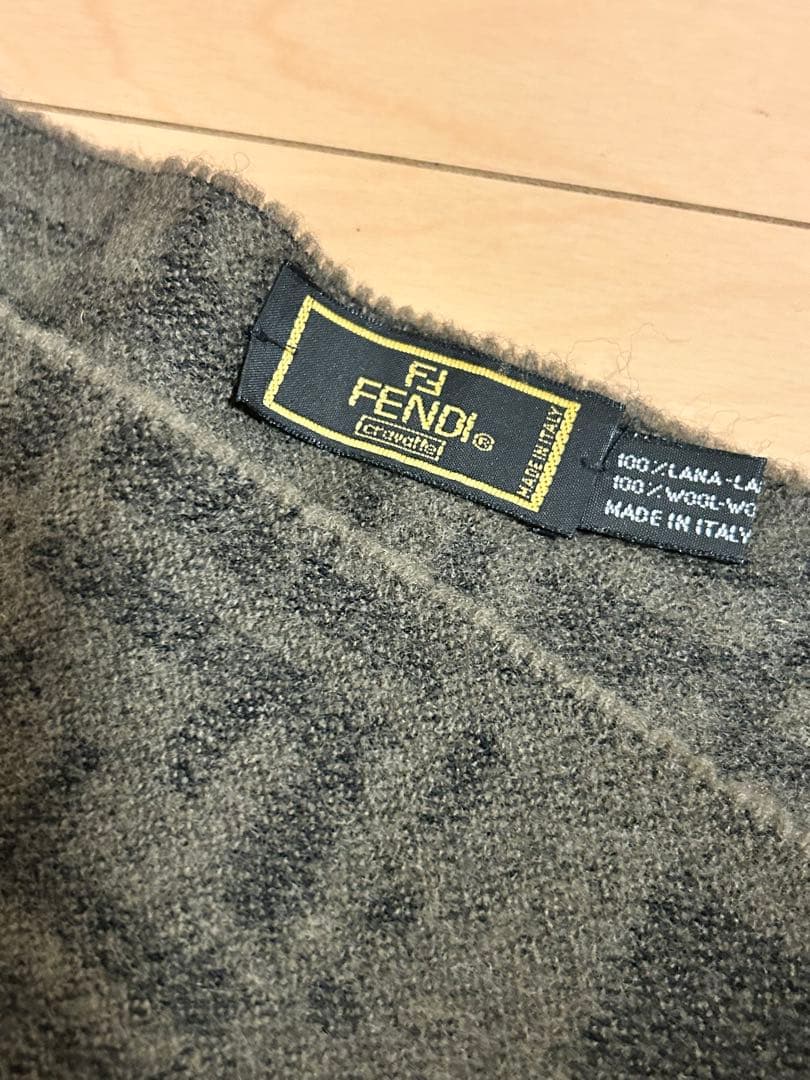 FENDI ウール　ズッカ柄　マフラー