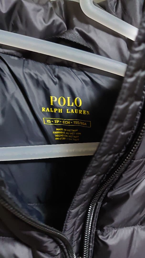 ラルフローレン　ダウンベスト　XS ブラック　レディース