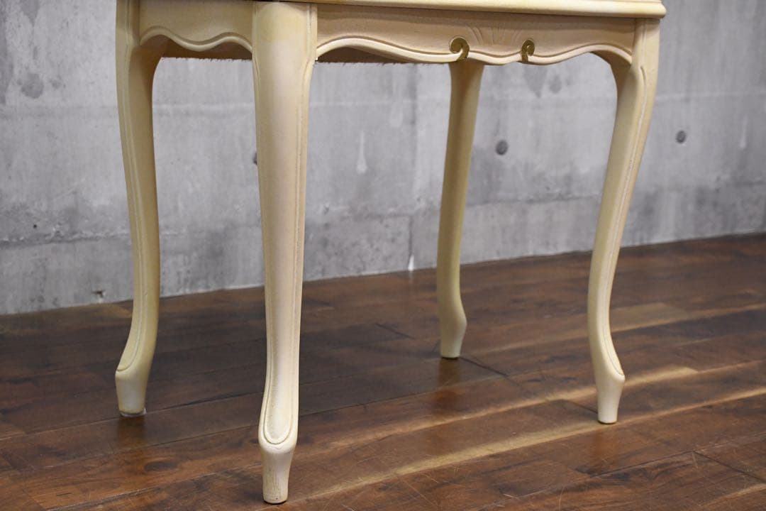 EDC61 イタリア製 猫脚 ハンドペイント ロココ調 コンソールチェスト 3段