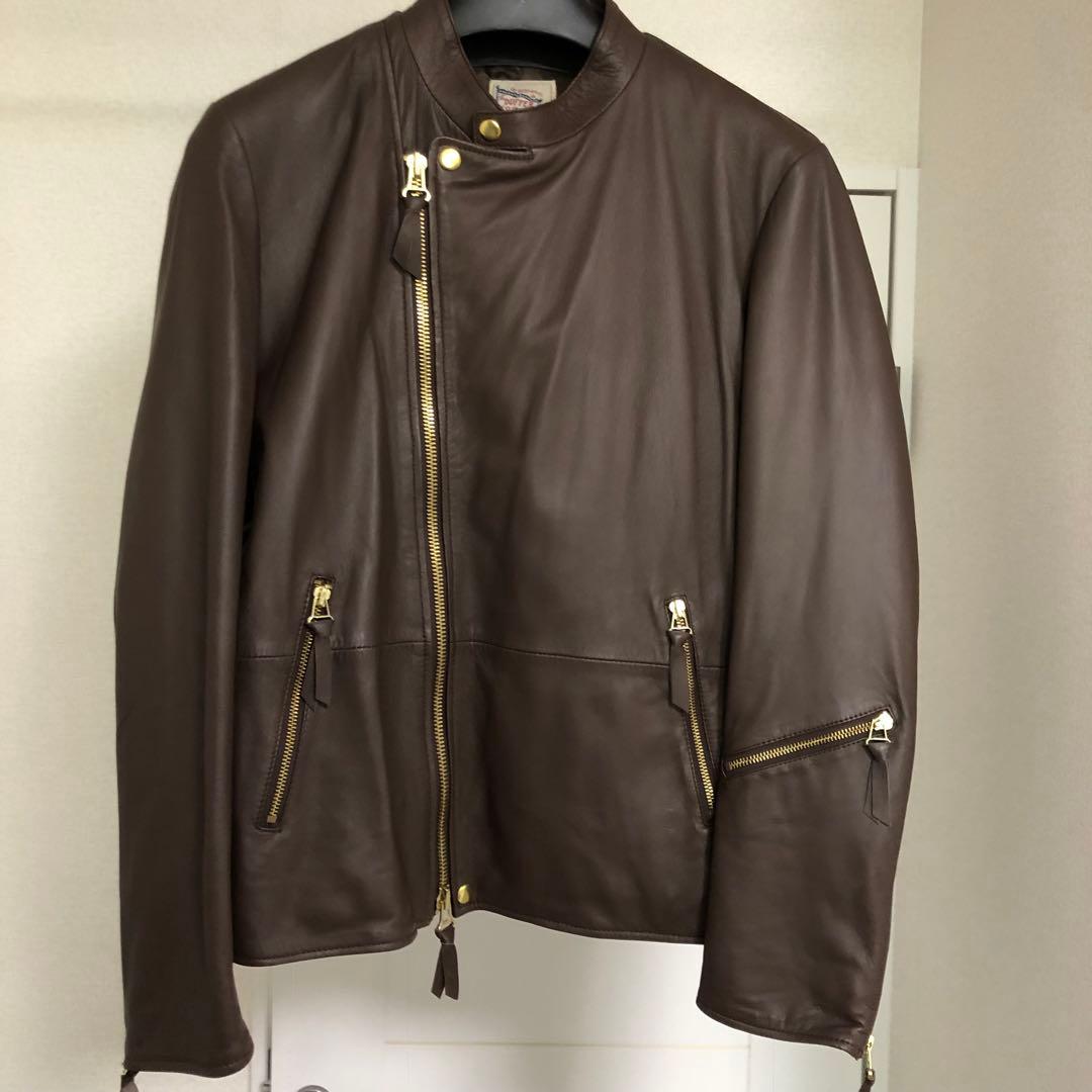 美品duffer DUFFER シングルライダース　ラムレザー　ジャケット