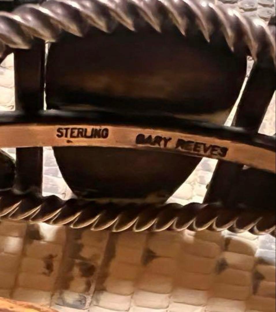 シルバーバングル ナバホ族 Gary Reeves 英書体サイン 初期タイプ