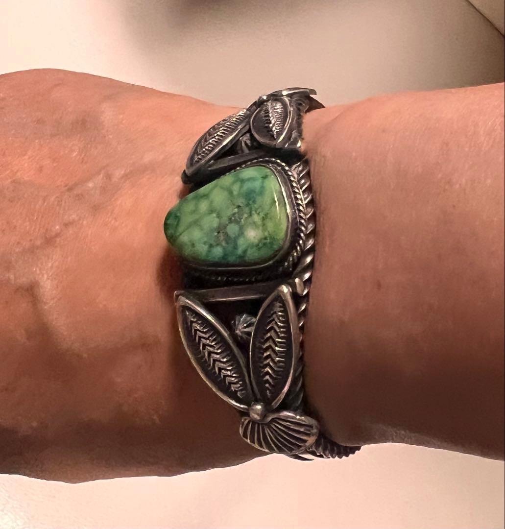 シルバーバングル ナバホ族 Gary Reeves 英書体サイン 初期タイプ