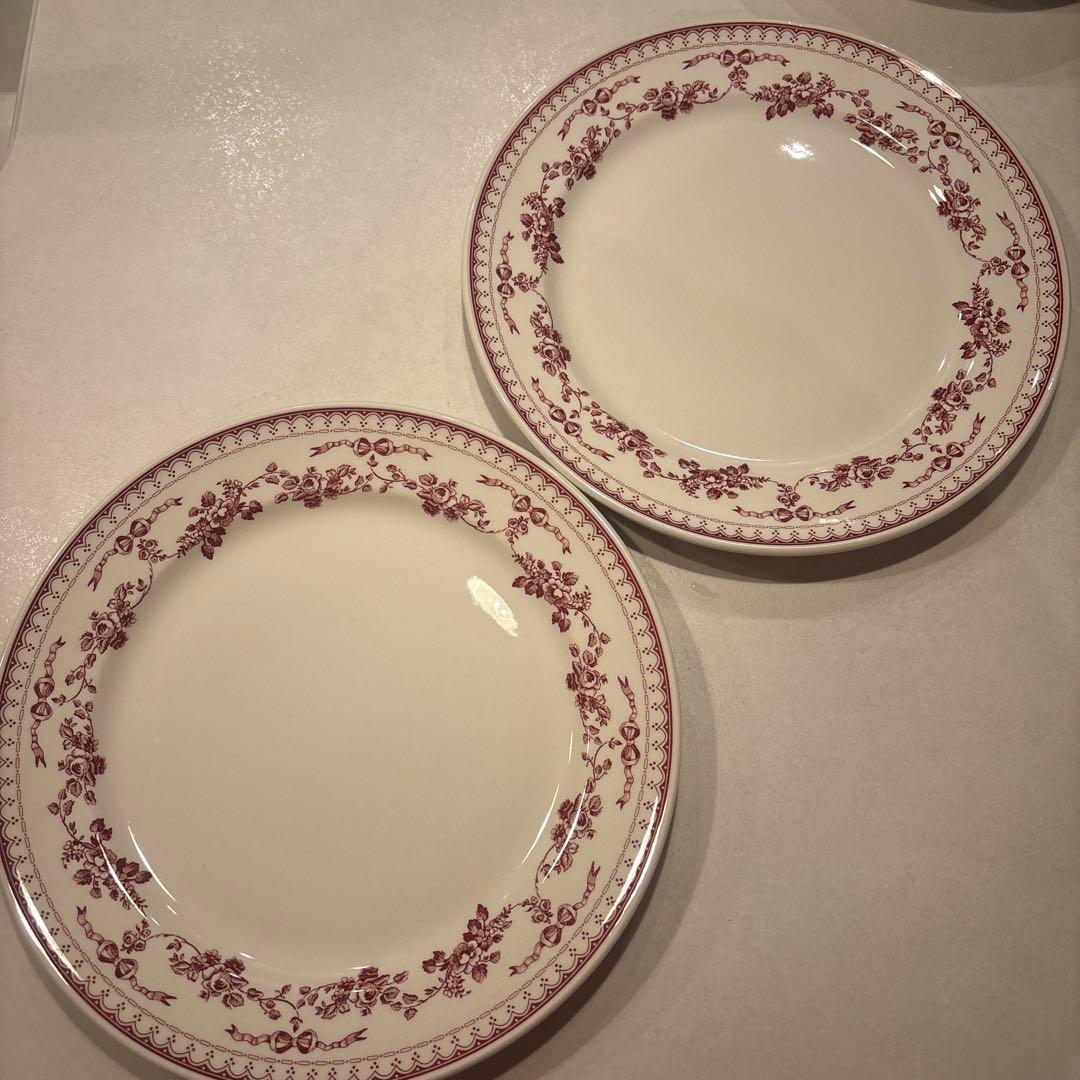 Comptoir de Famille 花柄皿 2枚セット