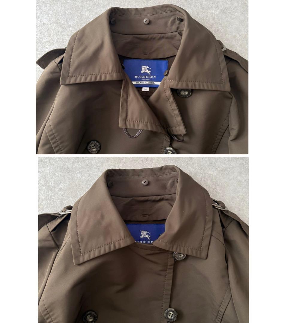 美品 BURBERRY BLUE LABEL トレンチコート ファー ライナー付