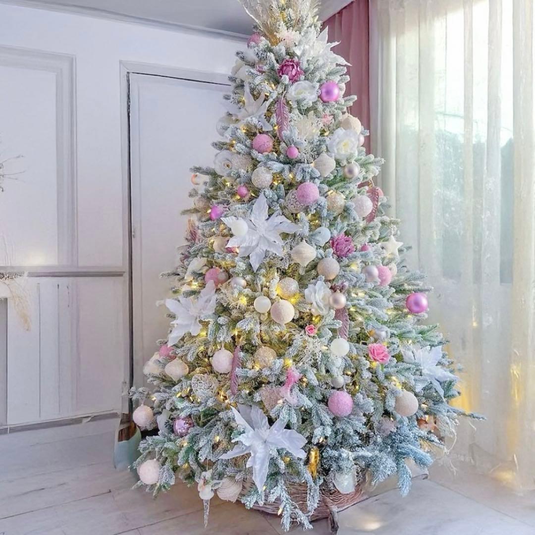 【新品未使用】180cm豪華クリスマスツリー(スノー)