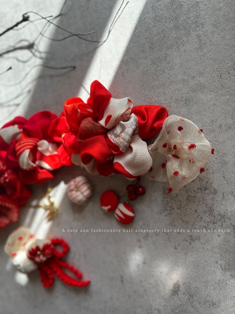 w*4様 七五三　七五三髪飾り　ヘッドドレス　着物髪飾り　リメイク髪飾り　043