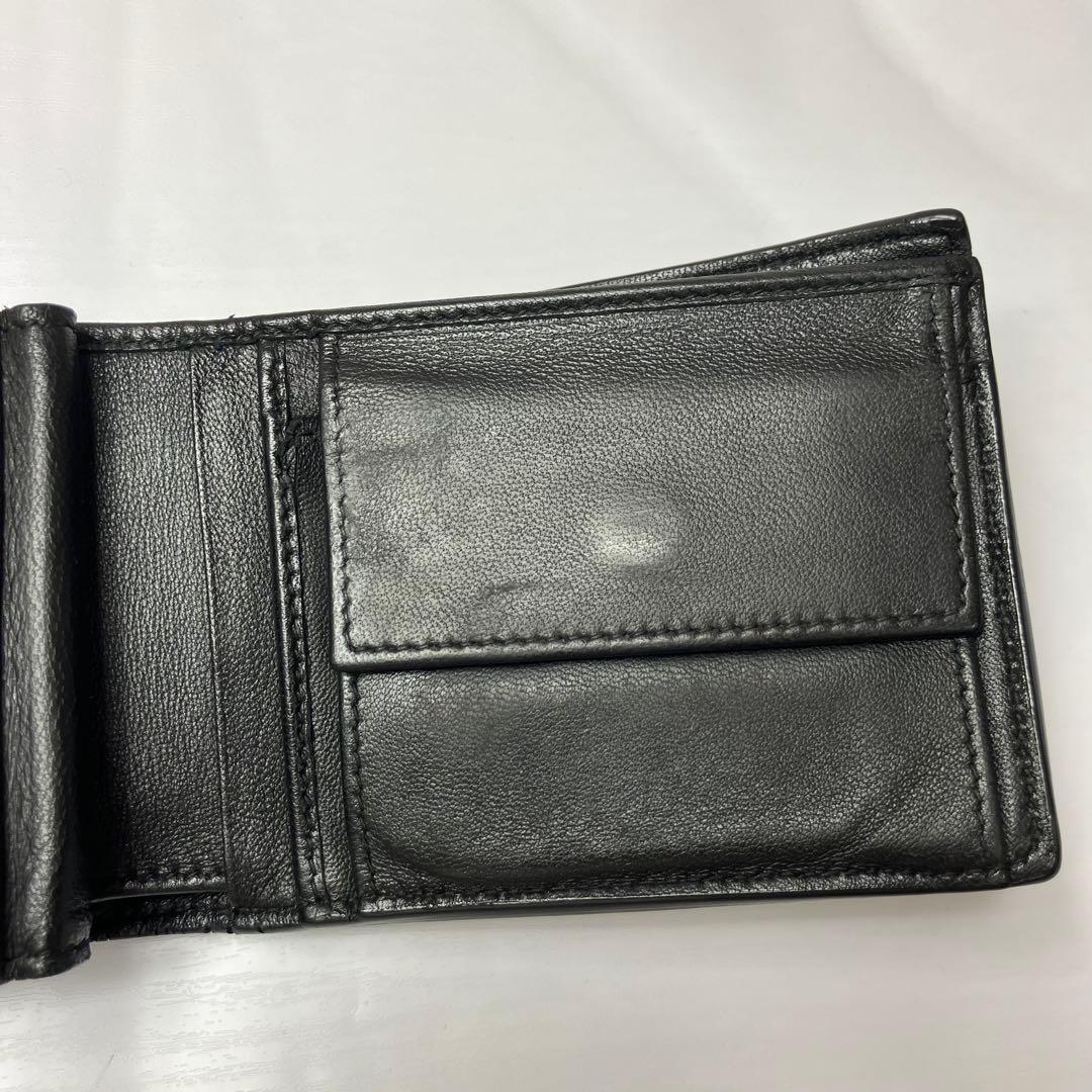 ボッテガヴェネタ✨イントレチャート 本革 レザー 2層 ブラック 二つ折り財布