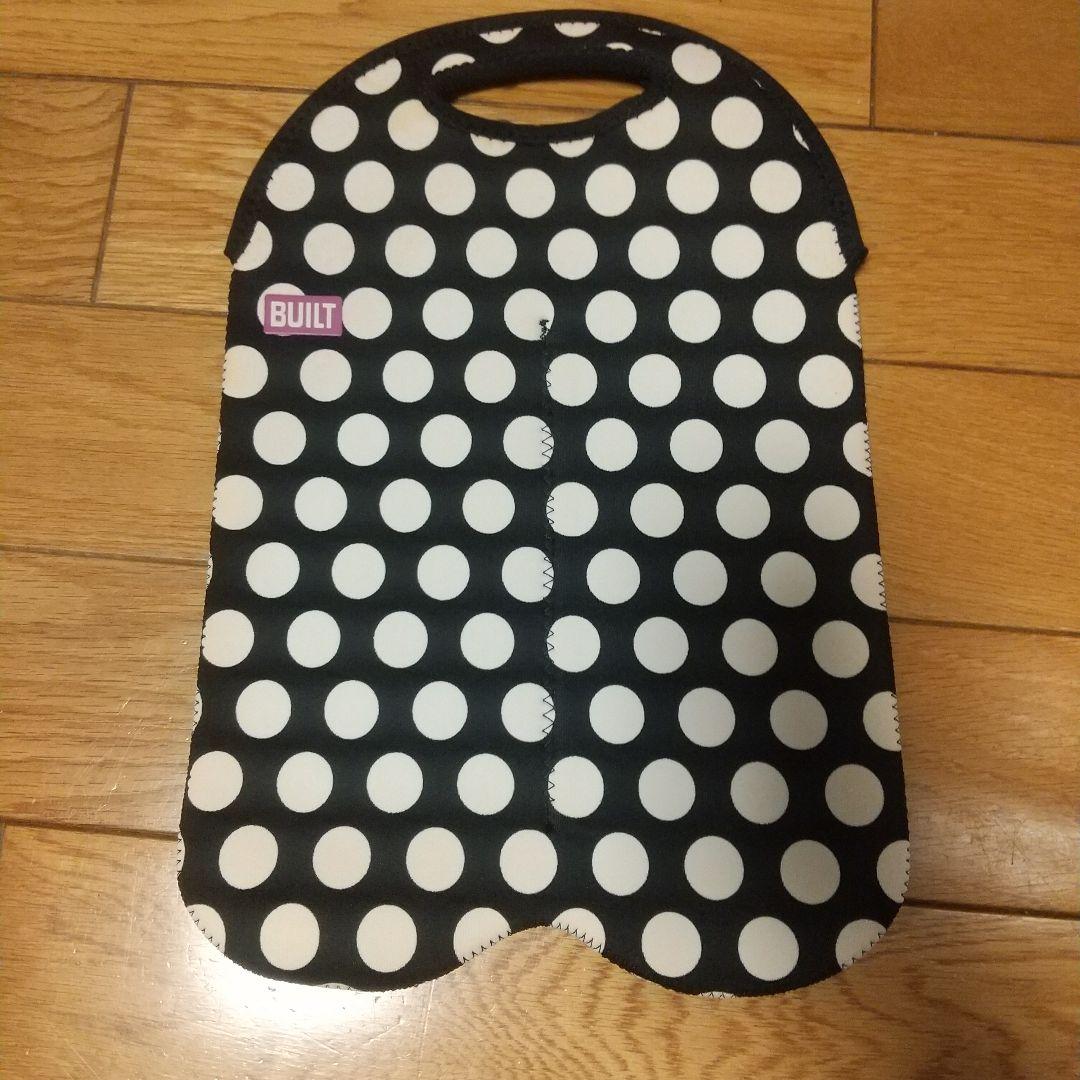 BUILT Two Bottle Tote ブラック・ホワイト・ドット