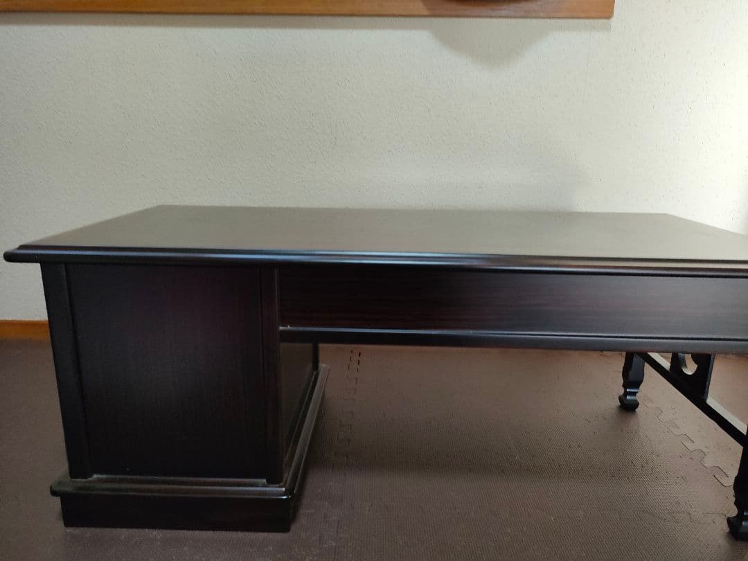 最高峰　唐木文机 ダークブラウン 　アンティーク