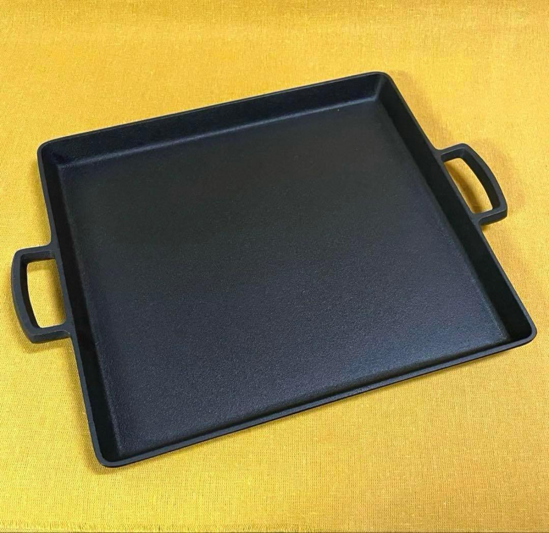早い者勝‼️IH可 岩鋳 鉄板大 グリルパン オイルプレート 南部鉄器 お好み焼き