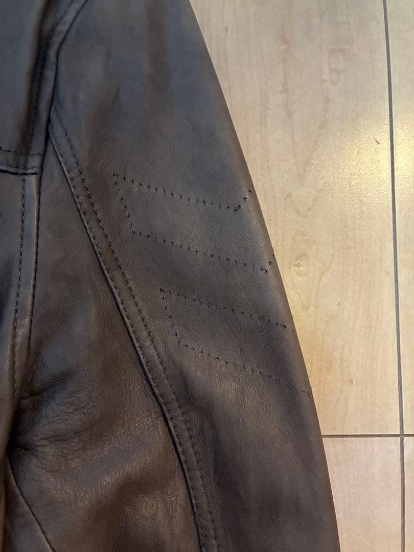 【⭐︎】PPFM 羊革　ラムレザーライダースジャケット　Lサイズ