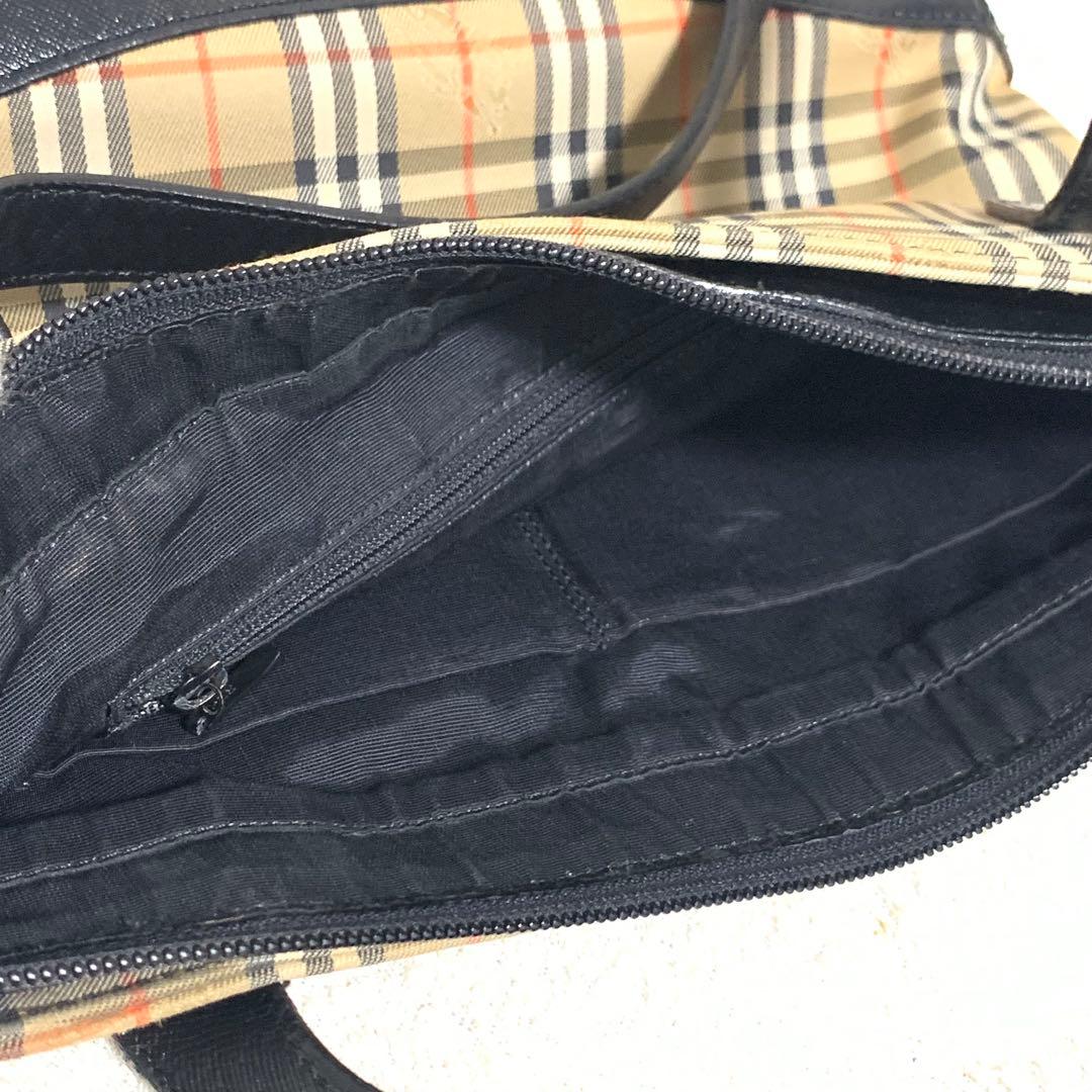 BURBERRY バーバリー トートバッグ ノバチェック シャドーホース レザー