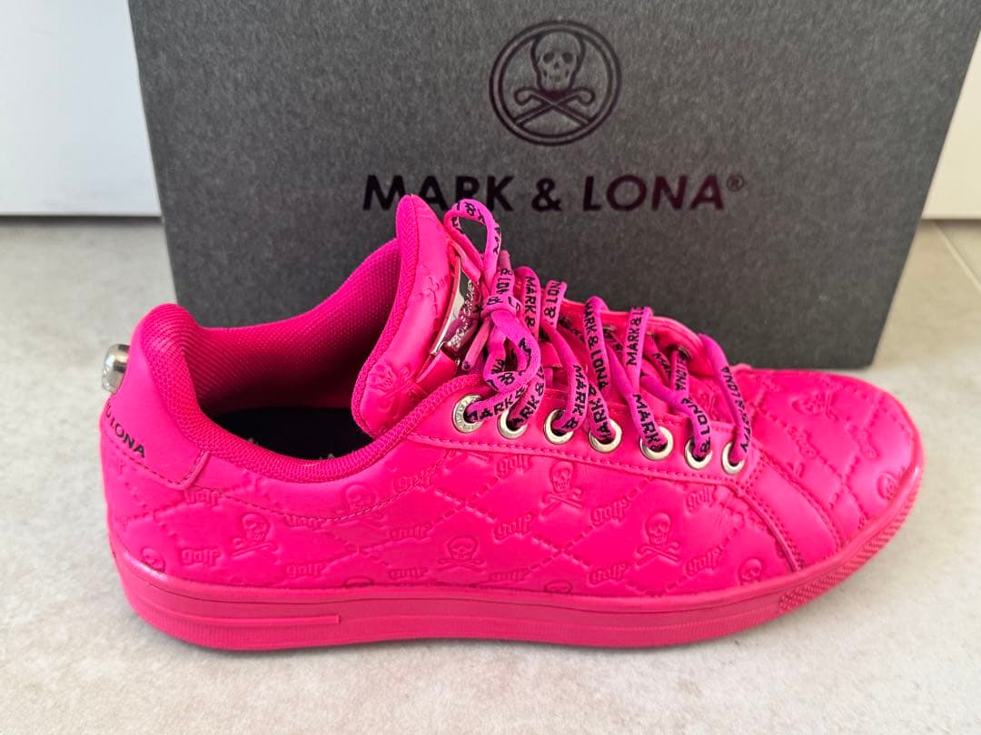 MARK＆LONA レディースゴルフシューズ 蛍光ピンク 25cm