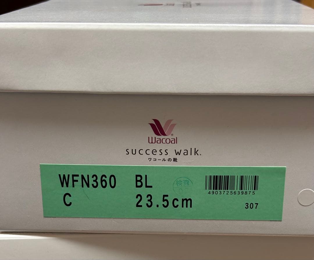 サクセスウォークワコールwacolパンプスWFN360 C BL牛革箱あり