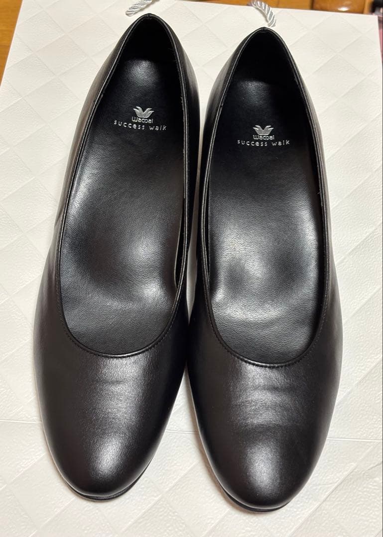 サクセスウォークワコールwacolパンプスWFN360 C BL牛革箱あり