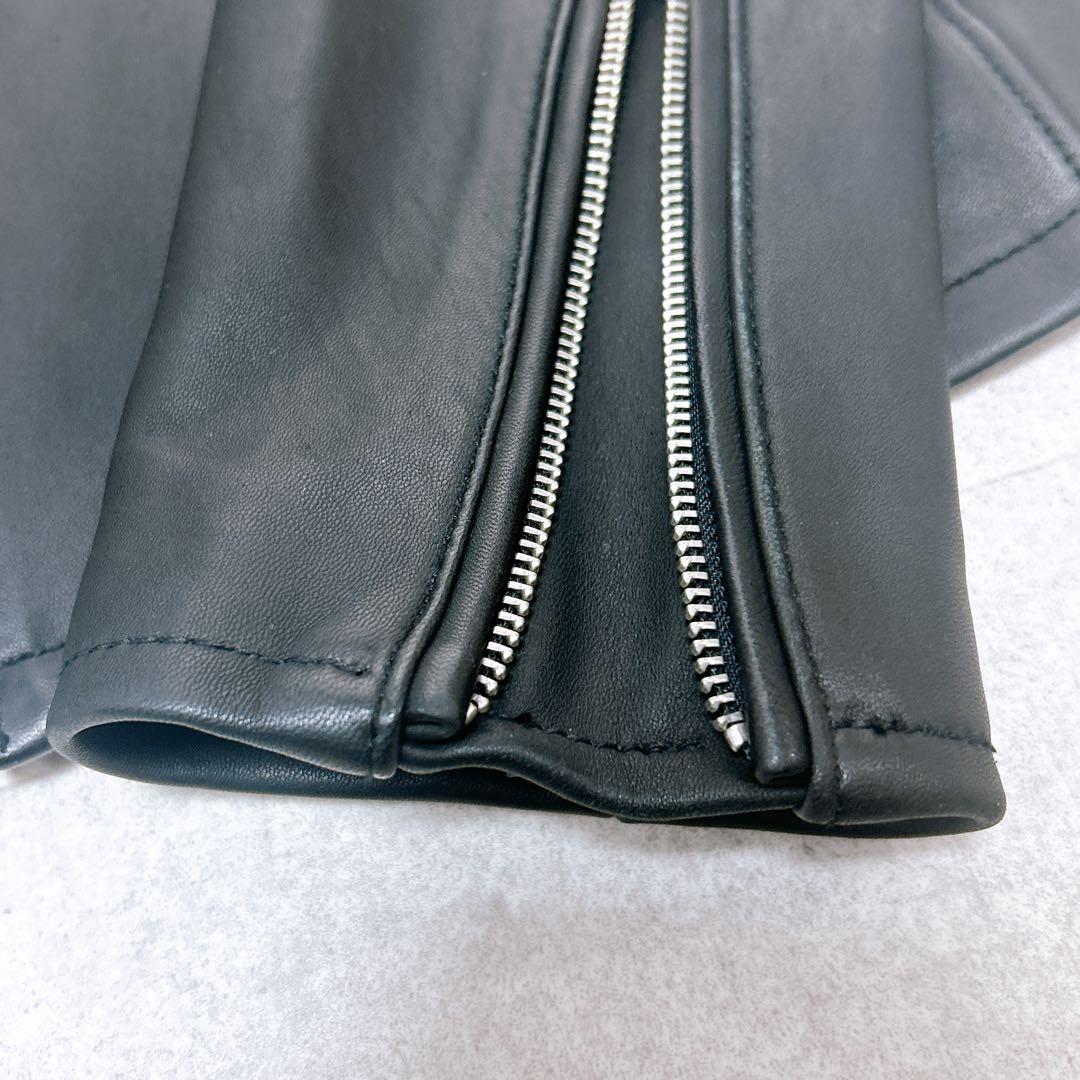 美品✨ 希少XL✨ユナイテッドアローズ シングルライダース ブラック 黒 羊革