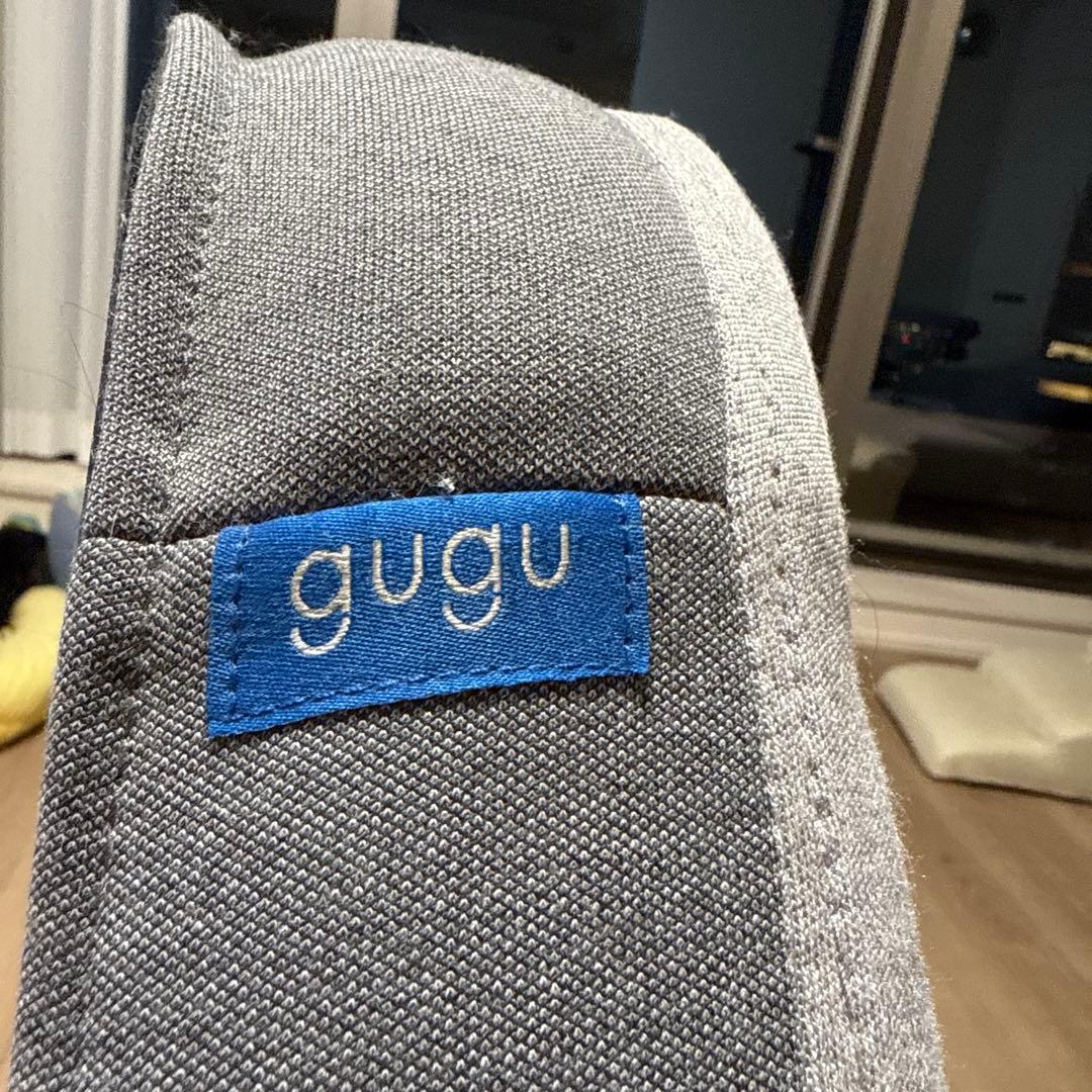 gugu クッション型枕 グレー 約45cm x 35cm
