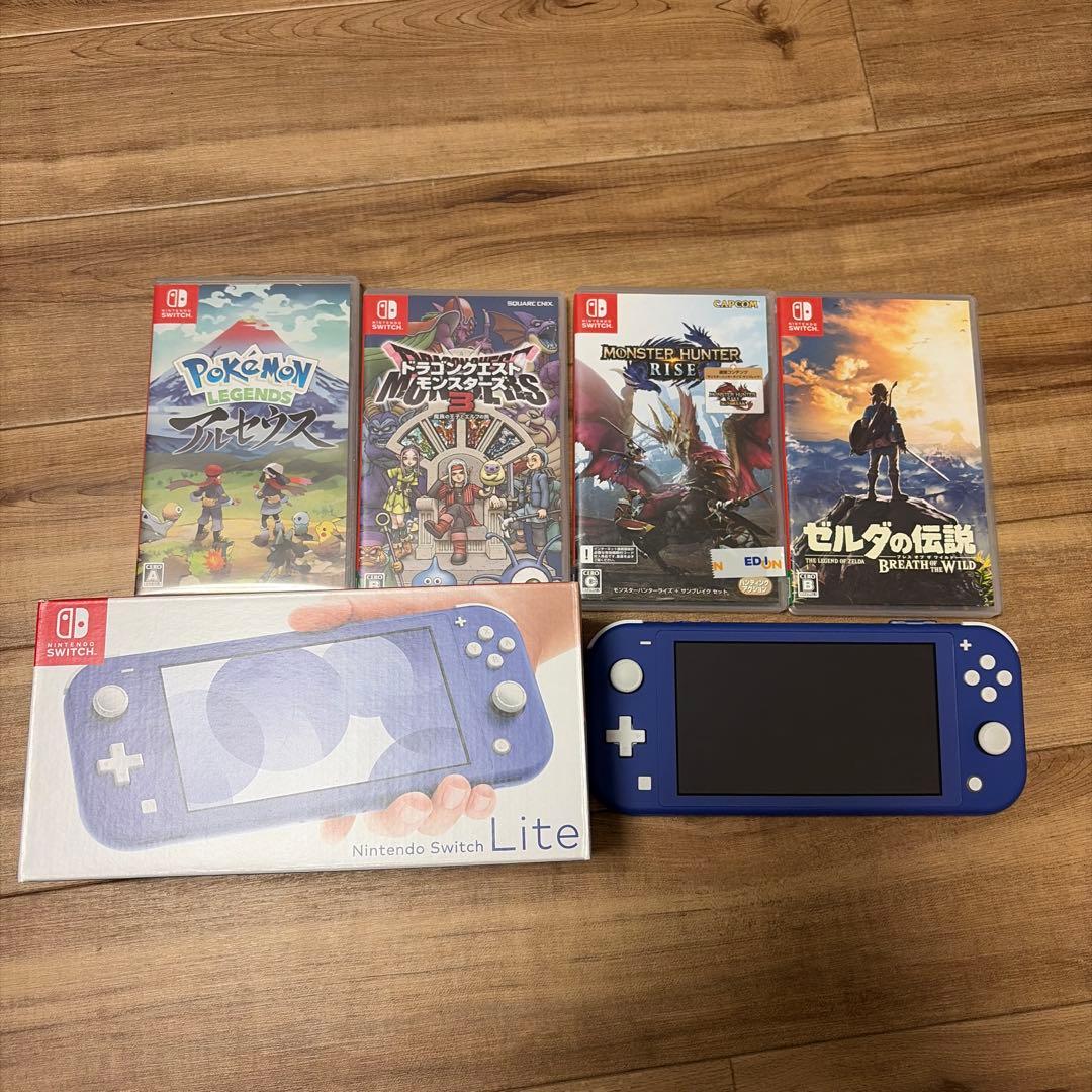 Nintendo Switch Lite ブルー 本体+ソフト4本