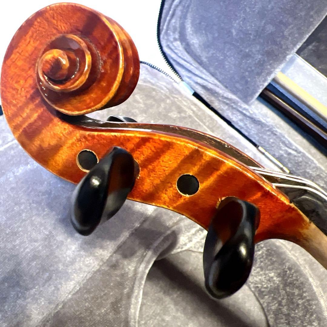 【詳細不明】美虎杢 1/8サイズ バイオリン　原産国不明