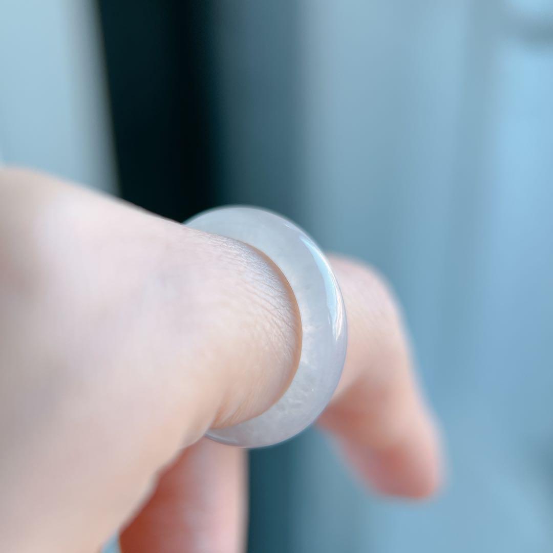 ミャンマー産天然本翡翠 くりぬきリング 10号