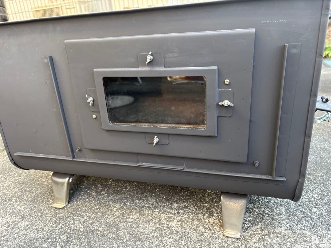 新保製作所3面窓付き薪ストーブFIRESIDE 煙突横出しオプションセット