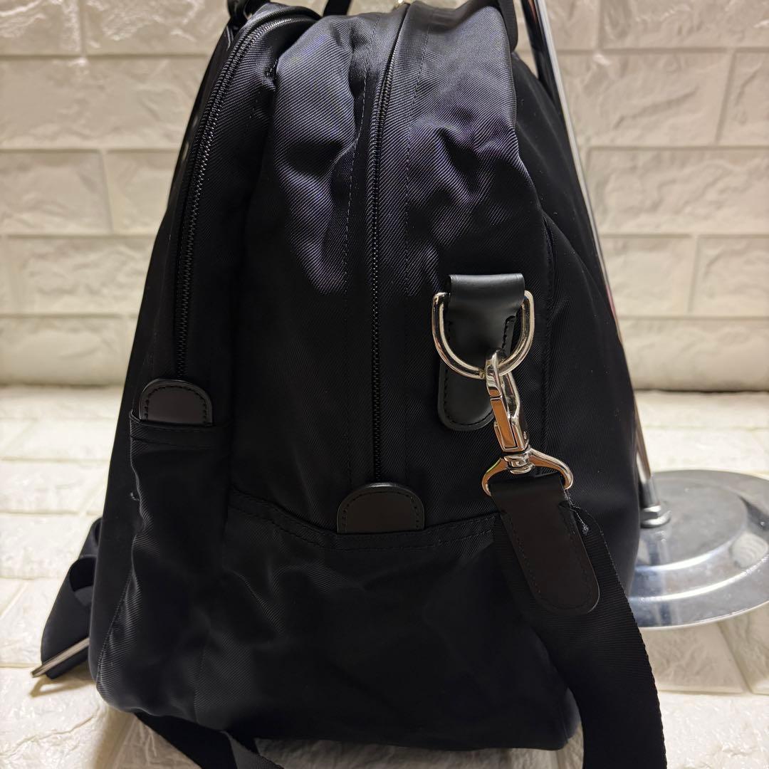 極美品　アニエスベー ボストンバッグ 2way ナイロン ブラック 黒