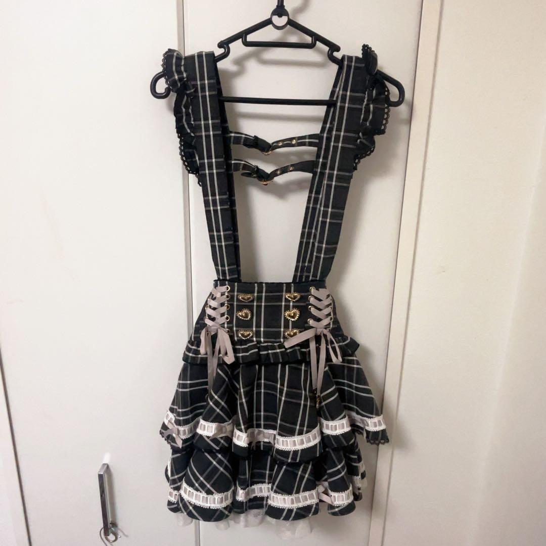 LIZLISA♥はしごリボンチェックティアー ドスカパン