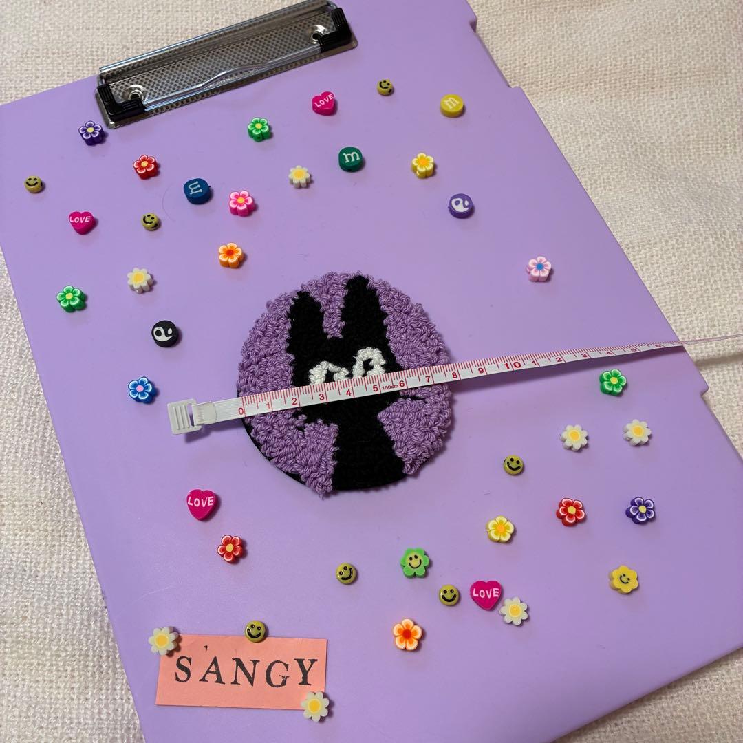 【ハンドメイド】黒猫　パンチニードル　ミニラグ　ワッペン　アクセサリートレイ