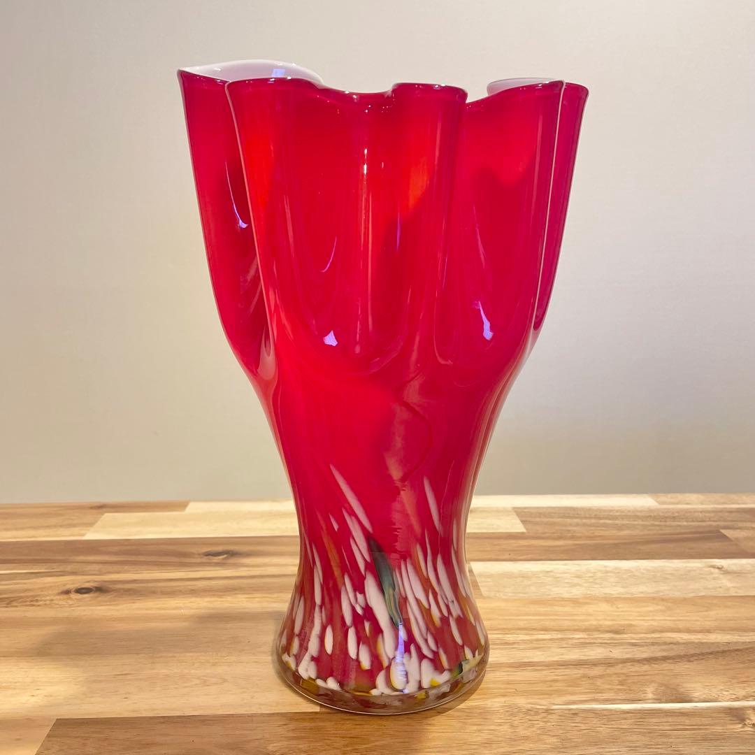 【美品】花瓶　マルティグラス　昭和レトロ　アンティーク