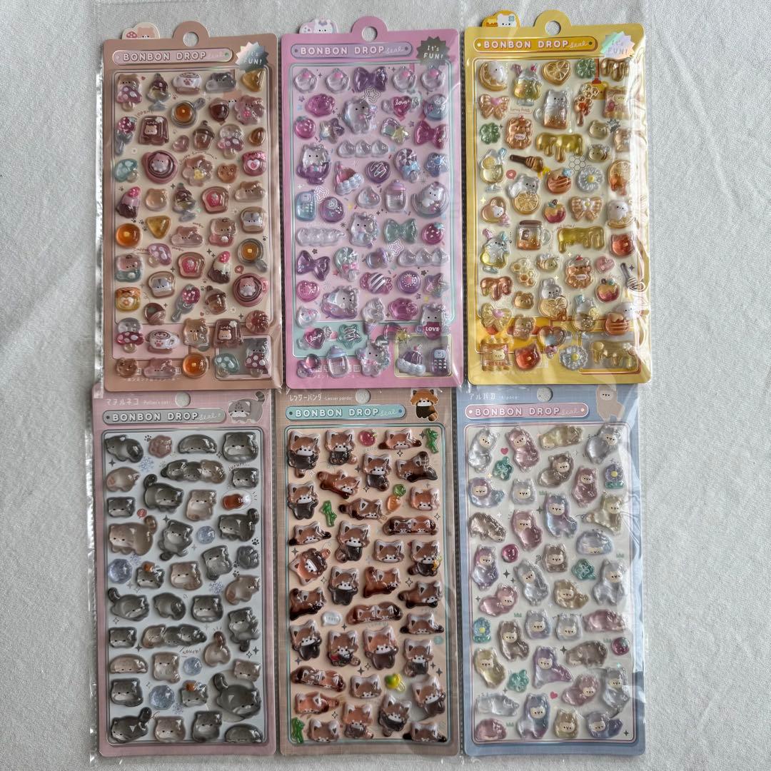 【ボンボンドロップシール】6点セット