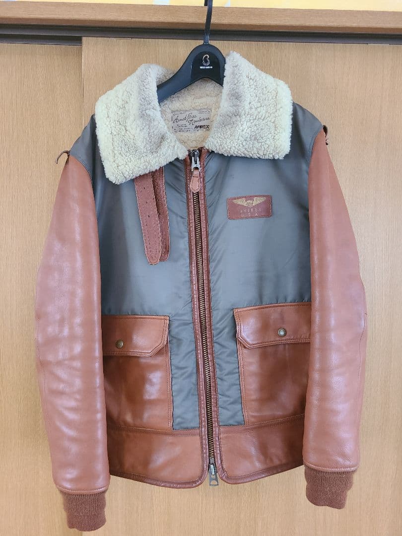 senaninアビレックス　ムートンコンビレザージャケット