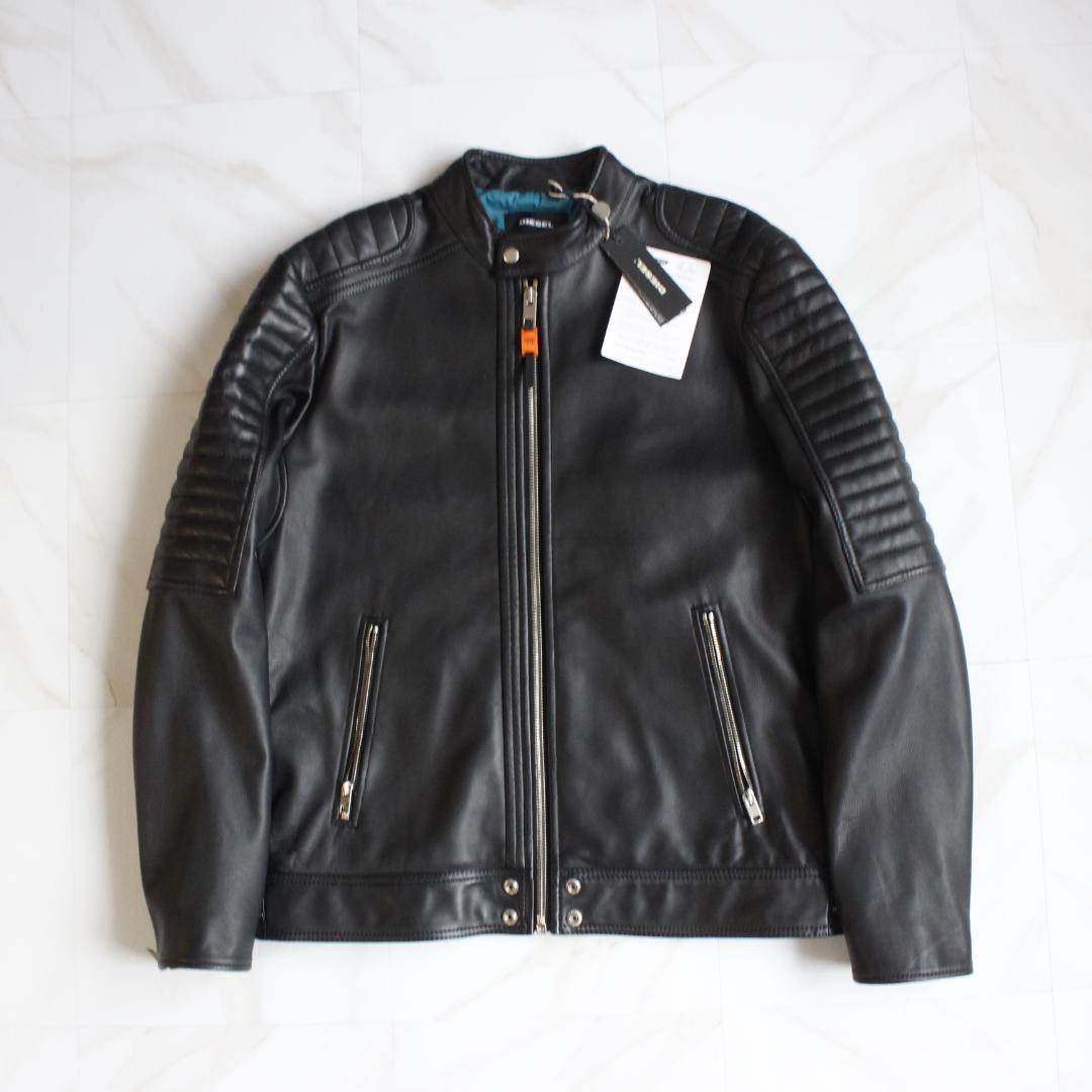 【新品未使用】DIESEL シープスキン XXL レザージャケット ブラック