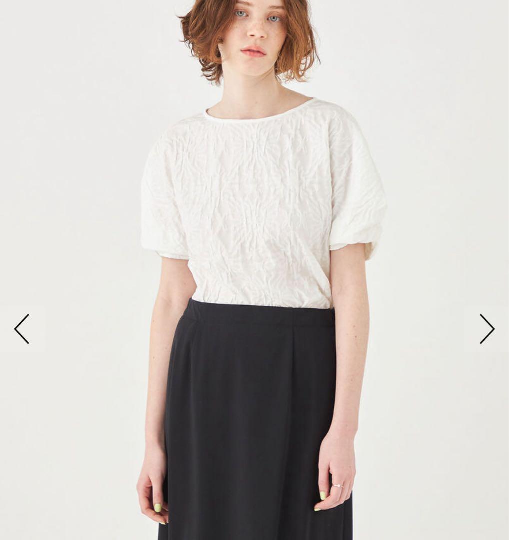 【極美品】TOMORROWLAND フラワージャカード ツイストスリーブブラウス