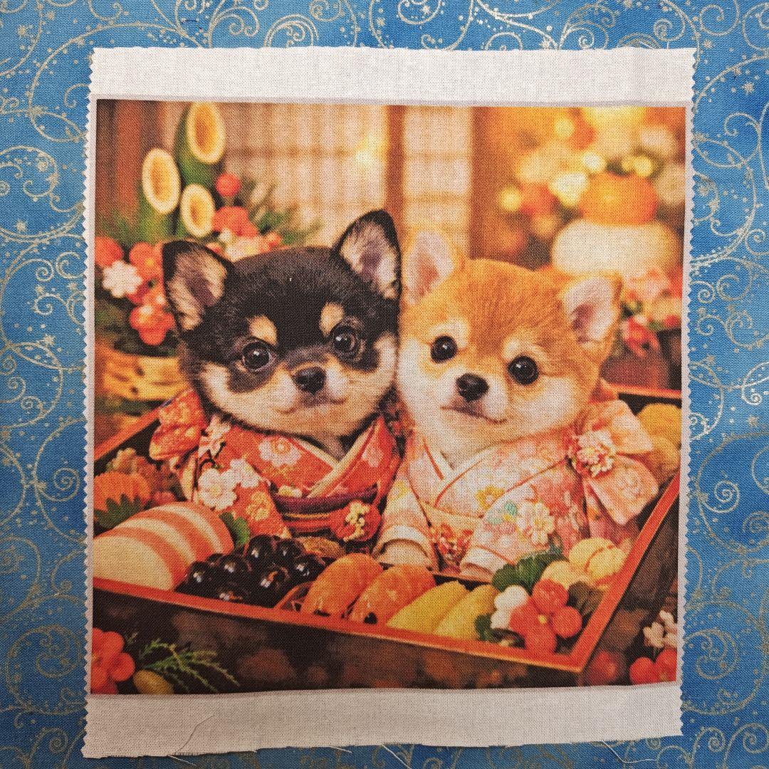 ご確認用　モグモグ様　ハンカチ　柴犬さん柄　ハンドメイド12/13
