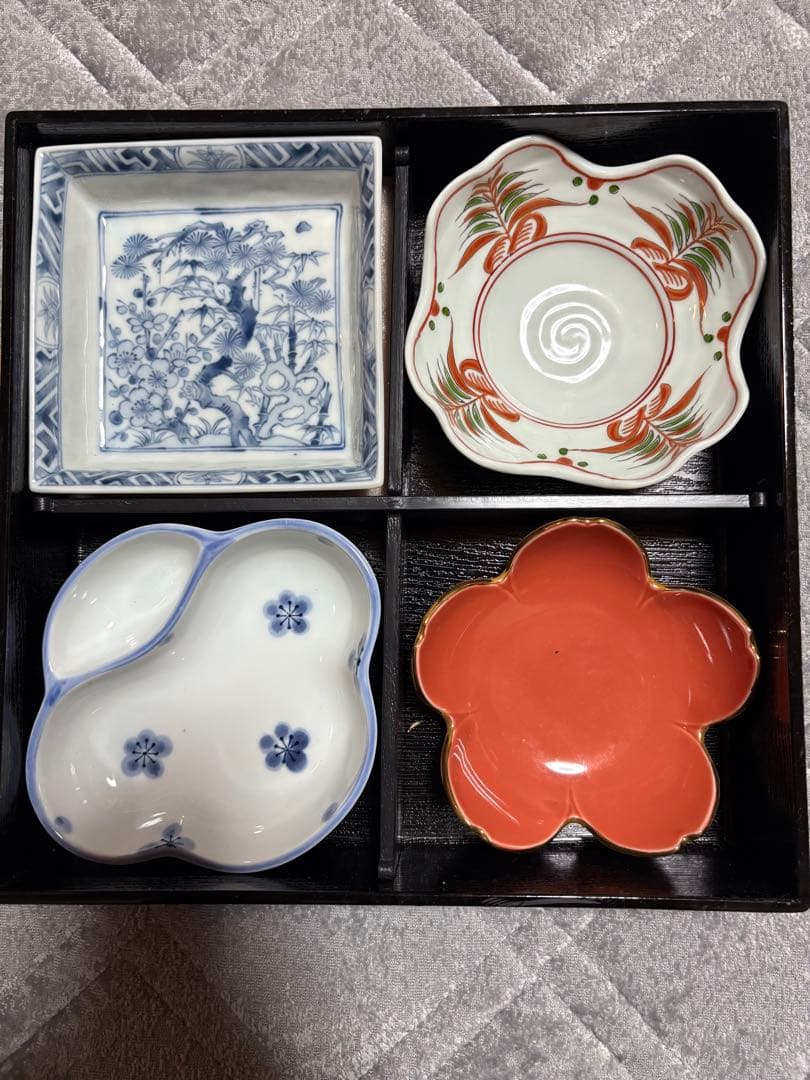 松花堂　弁当箱、重箱、器4個付き。6セット。