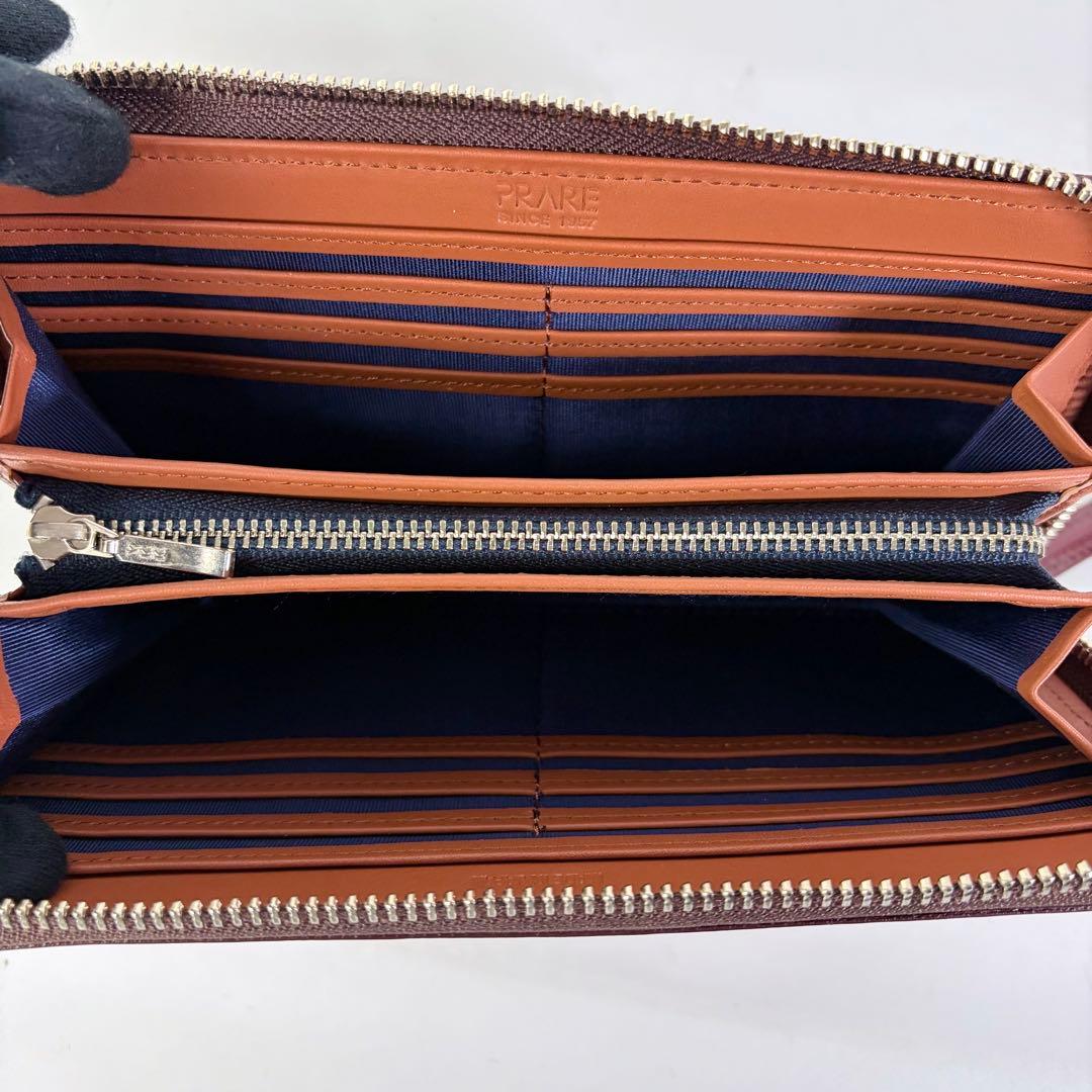 【新品未使用】プレリー　コードバン　ラウンド長財布　日本製　ブラウン