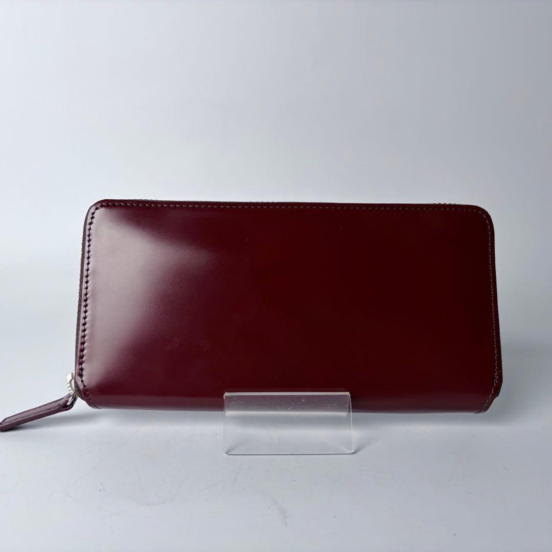 【新品未使用】プレリー　コードバン　ラウンド長財布　日本製　ブラウン