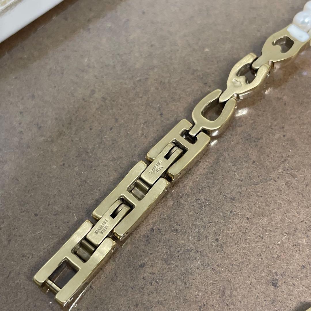 【美品】Samantha Tiara パールベルト　シェル文字盤　ベルト調整可能