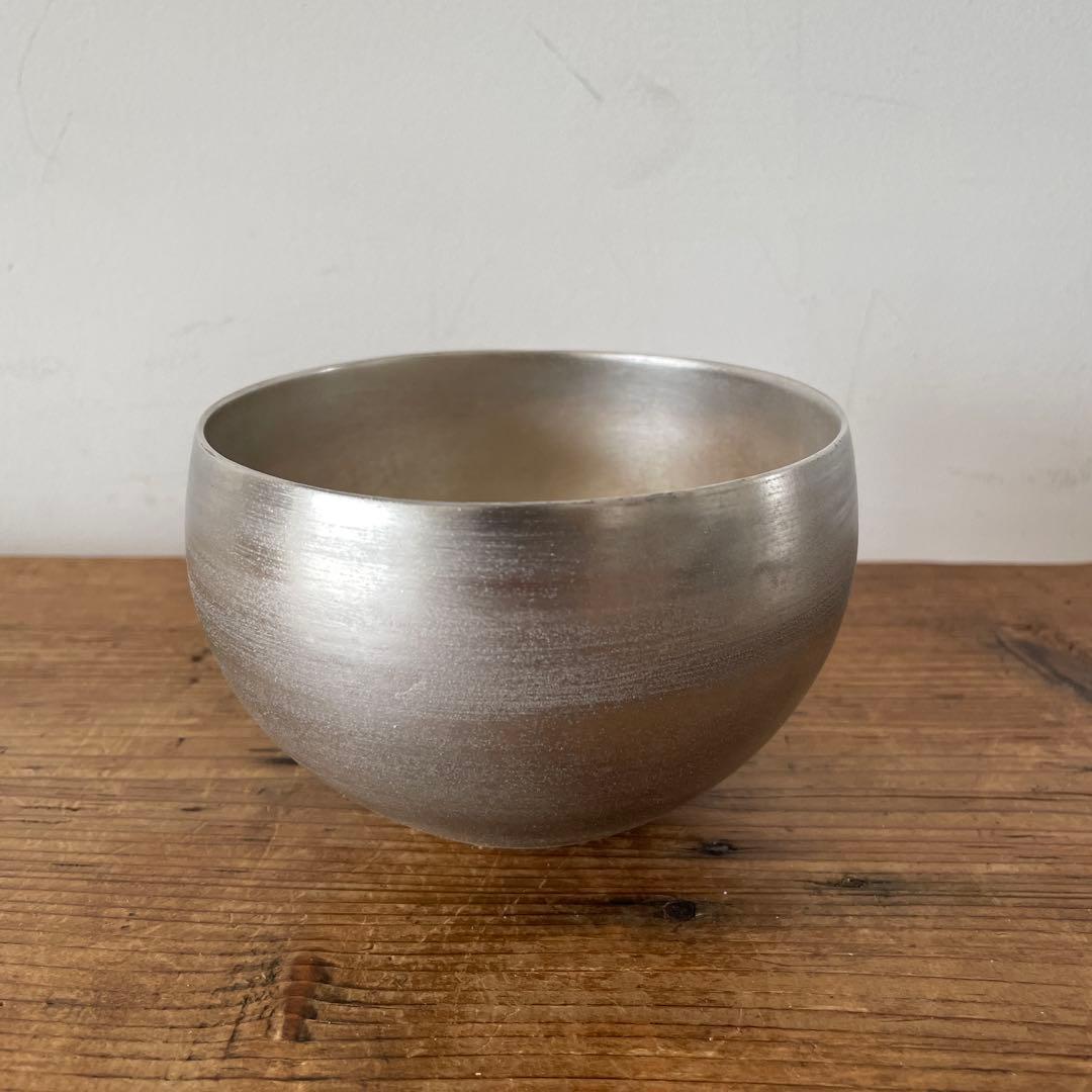 青木良太　椀　陶芸　銀仕上げ